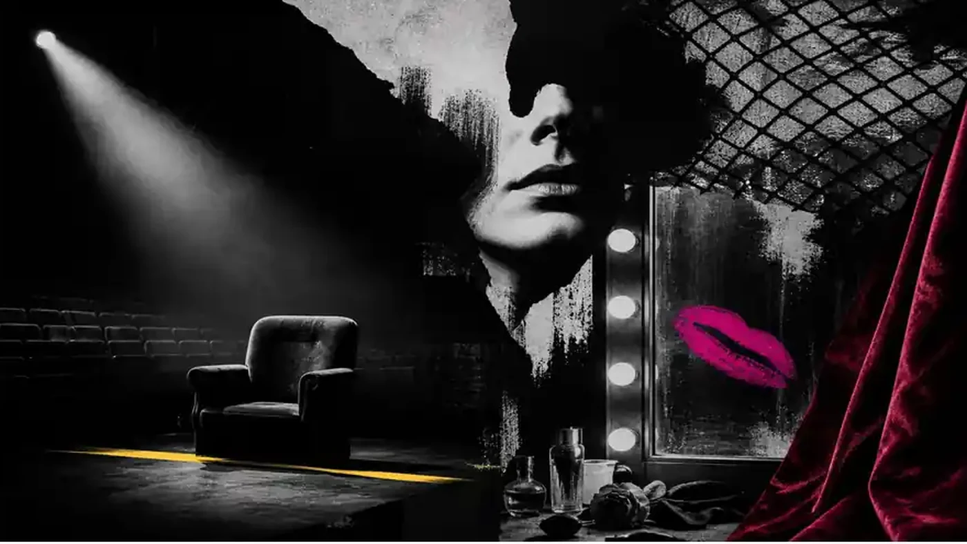 Empty stage chair, vanity lights, and a portrait: memorial still for Tim Curry, 1946-2026